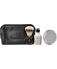 Set Depot: 400 Shave Specifics No. 408, Classic Cologne, Moisturizing, After-Shave Balm, 50 ml + 400 Shave Specifics No. 412, Hydrating, Shaving Soap, 100 g + Accessories No. 731 Luxury, Artificial Fiber, Face Shaving Brush, Brown + The Male Tools, GWP Te Косметика для тела