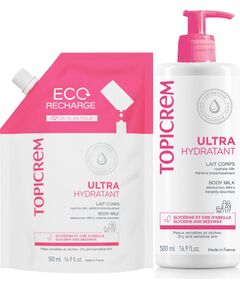 Set Topicrem: Ultra Hydratant, Body Milk, Refillable, 500 ml + Ultra Hydratant, Body Milk, Refill, 500 ml Парфюмерные наборы