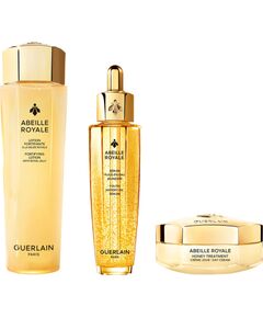 Set Guerlain: Abeille Royale, Honey, Age-Defying, Day, Cream, For Face, 50 ml + Abeille Royale Youth Watery Oil, Repairing, Daily, Serum, For Face, 50 ml + Abeille Royale, Fortifying, Lotion, For Face, 150 ml Косметика для тела