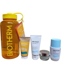 Set Biotherm: Lait Corporel, Anti-Dryness, Body Milk, 50 ml + Waterlover, Anti-Aging, Sunscreen Cream, For Face, SPF 50+, 50 ml + Deo Pure, 72h Protection, Deodorant Roll-On, For Women, 75 ml + Cera Repair, Barrier Repair, Cream, For Face, 15 ml + Biother Ķermeņa kosmētika