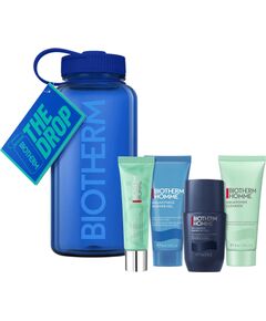 Set Biotherm: Aquafitness, Shower Gel, 40 ml + Day Control, 72h Protection, Deodorant Roll-On, For Men, 75 ml + Aquapower, Eliminates Impurities, Cleansing Gel, For Face, 40 ml + Aquapower, Hydrating, Daily, Gel, For Face, 30 ml + Biotherm, Water Bottle,  Ķermeņa kosmētika