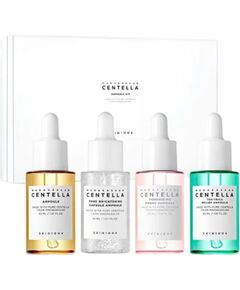Madagascar Centella Set Skin1004: Poremizing, Pore-Minimising & Smoothing, Day & Night, Ampoules Treatment Serum, For Face, For Women, 30 ml + Tea-Trica, Smoothing, Day & Night, Ampoules Treatment Serum, For Face, For Women, 30 ml + Tone Brightening, Brig Косметика для тела