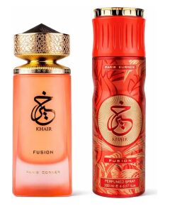 Set Paris Corner: Khair Fusion, Eau De Parfum, Unisex, 100 ml + Khair Fusion, Deodorant Spray, For Women, 200 ml Парфюмерные наборы