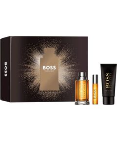 Set Hugo Boss: The Scent, Eau De Toilette, For Men, 10 ml + The Scent, Eau De Toilette, For Men, 100 ml + The Scent, Cleansing, Shower Gel, For All Skin Types, 100 ml Dāvanu komplekti