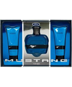 Set Ford: Mustang Blue, Eau De Toilette, For Men, 100 ml + Mustang Blue, Hydrating, After-Shave Balm, 100 ml + Mustang Blue, Hydrating, Body Wash, For Hair & Body, 100 ml Парфюмерные наборы