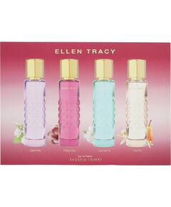 Set Ellen Tracy: Quilted Gardenia, Eau De Parfum, For Women, 15 ml + Quilted Vanilla, Eau De Parfum, For Women, 15 ml + Quilted Magnolia, Eau De Parfum, For Women, 15 ml + Quilted Jasmine, Eau De Parfum, For Women, 15 ml Dāvanu komplekti