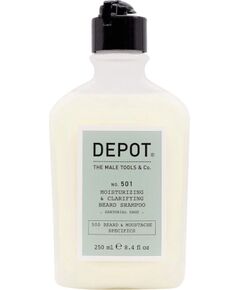 Depot, 500 Beard & Mustache Specifics No. 501, Beard Shampoo, Moisturizing & Clarifying, 250 ml Bārdas kopšana