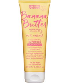 Umberto Giannini, Banana Butter, Vegan & Cruelty-Free & Natural Ingredients, Hair Conditioner, Nourishing & Moisturising, 250 ml Matu kopšana