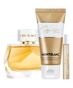 Set Montblanc: Signature Absolue, Eau De Parfum, For Women, 90 ml + Signature Absolue, Eau De Parfum, For Women, 7.5 ml *Miniature + Signature Absolue, Body Lotion, All Over The Body, 100 ml Dāvanu komplekti