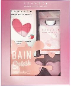 Set Inuwet: Strawberry, Bath Bomb, 200 g + Fleur D'Oranger, Cleansing, Shower Mousse, 230 ml + Donut, Bath Bomb, 2 pcs, 30 g Парфюмерные наборы