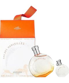 Set Hermes: Eau des Merveilles, Eau De Toilette, For Women, 50 ml + Eau des Merveilles, Eau De Toilette, For Women, 7.5 ml *Miniature Dāvanu komplekti