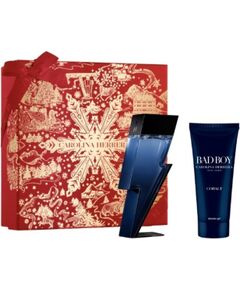 Set Carolina Herrera: Bad Boy Cobalt, Eau De Parfum, For Men, 100 ml + Bad Boy Cobalt, Refreshing, Shower Gel, For All Skin Types, 100 ml Dāvanu komplekti