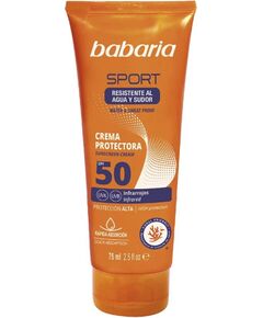 Babaria, Sport, Sun Protection, Sunscreen Cream, SPF 50, 75 ml Косметика для тела