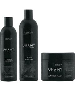Unamy System Control Intensive Set Kemon: Control Intensive, Hair Shampoo, 400 ml + Control Intensive, Hair Conditioner, 250 ml + Control Intensive, Hair Treatment Cream Mask, 500 ml Уход за волосами
