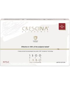 Set, Labo, Crescina, Transdermic HFSC 1300, For Growth Stimulation, Ampoules Treatment Serum, For Scalp, For Men, 5 pcs, 3.5 ml Sejas kopšana