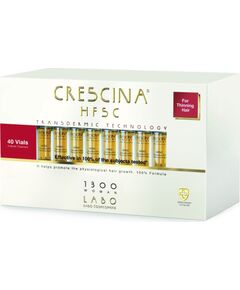 Labo, Crescina, Transdermic HFSC 1300, For Growth Stimulation, Ampoules Treatment Serum, For Scalp, For Women, 40 pcs, 3.5 ml Sejas kopšana