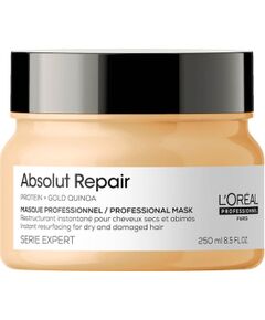 L'Oreal Professionnel, Serie Expert Absolut Repair, Protein + Gold Quinoa, Hair Treatment Cream Mask, Instant Resurfacing, 250 ml Matu kopšana
