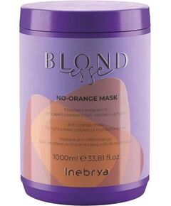 Inebrya, Blondesse No-Orange, Hair Treatment Cream Mask, Neutralizing Orange Tones, 1000 ml Уход за волосами