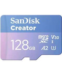 SanDisk Creator MicroSDXC 128 GB Class 10 UHS-I/U3 A2 V30 (SDSQXAA-128G-GN6MS) Новинки Компьютерная техника