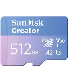 SanDisk Creator MicroSDXC 512 GB Class 10 UHS-I/U3 A2 V30 (SDSQXAV-512G-GN6MS) Jaunumi - Datori