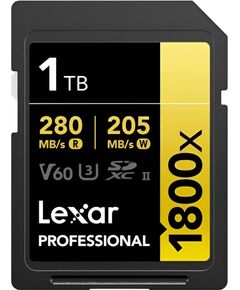 Lexar Professional 1800x SDXC 1 TB Class 10 UHS-II/U3 V60 (LSD1800001T-BNNNG) Новинки Компьютерная техника