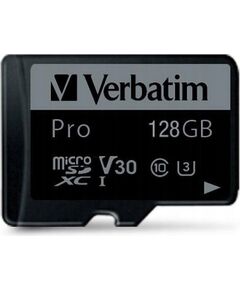 Verbatim Pro MicroSDXC 128 GB Class 10 UHS-I/U3 A2 V30 (47044) Новинки Компьютерная техника
