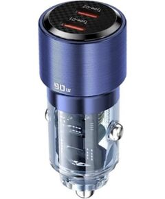 Qualo QTLS-AC-A-90 Auto lādētājs 2x USB-C / 90W Telefonu lādētāji 12v Automašīnām