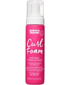 Umberto Giannini, Curl Foam, Natural Ingredients, Hair Styling Mousse, Frizz Control & Volumising, 200 ml Matu kopšana