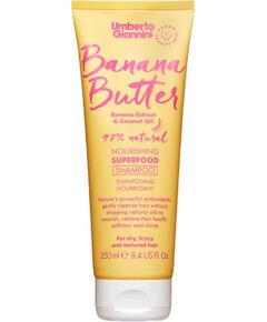 Umberto Giannini, Banana Butter, Vegan & Cruelty-Free & Natural Ingredients, Hair Shampoo, Nourishing & Moisturising, 250 ml Шампуни