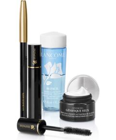 Set Lancome: Hypnose, Mascara, Black, 2 ml + Le Crayon Khol, Kohl, Kajal Eye Pencil, 1, Noir, 1.8 g + Bi-Facil, Makeup Remover Lotion, 30 ml + Advanced Genifique Yeux, Eye Serum, 5 ml Kосметические средства