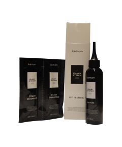Set Kemon: Texture Fluid, Hair Lotion Treatment, Curl Activation, 125 ml + Start, Hair Shampoo, 2 pcs, 20 ml Matu kopšana