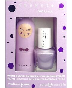 Set Inuwet: Inuwet, Nail Polish, Mauve Dream Today, 5 ml *Miniature + Bunny Delice, Hydrating & Conditioning, Lip Balm, Mauve, 3.5 g Dekoratīvā kosmētika