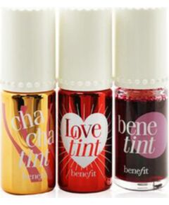 Set Benefit: Benetint, Lip & Cheek Balm 2-In-1, Rose-Tinted, 6 ml + Lovetint, Lip & Cheek Balm 2-In-1, Fiery Red, 6 ml + Chachatint, Lip & Cheek Balm 2-In-1, Mango, 6 ml Dekoratīvā kosmētika