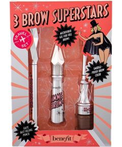 Travel Set Benefit: 3 Brow Superstars, Eyebrow Cream Pencil, 03, 0.17 g + 3 Brow Superstars, Eyebrow Gel, Clear, 3 g + 3 Brow Superstars, Eyebrow Gel, Clear, 1.5 g Dekoratīvā kosmētika