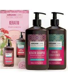 Set Arganicare: Keratin, Hair Leave-In Conditioner, Shiny, 400 ml + Keratin, Hair Shampoo, Repairing & Nourishing, 400 ml Уход за волосами