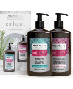 Set Arganicare: Collagen, Hair Shampoo, Revitalizing, 400 ml + Collagen, Hair Conditioner, Strengthening & Repairing, 400 ml Уход за волосами