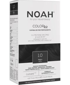 Noah, Permanent Hair Colour, Permanent Hair Dye, 1.0 Black, 140 ml Matu kopšana