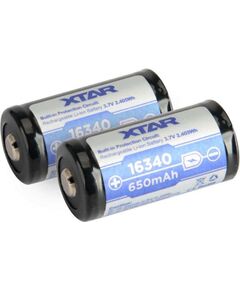 Xtar Battery 16340/R-CR123 3,7V Li-ion 650 mAh with protection Baterijas un akumulatori