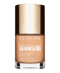 Clarins, Skin Illusion Velvet Foundation, Matte, Liquid Foundation, 107C, Beige, 30 ml Dekoratīvā kosmētika