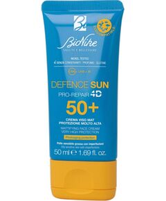 BioNike, Defence Sun, Mattifying & Protecting, Before Sun Exposure, Cream, For Face, SPF 50+, 50 ml Sejas kopšana