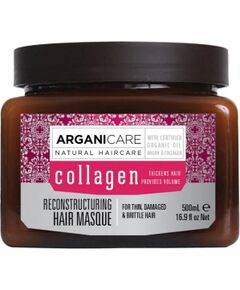 Arganicare, Collagen, Hair Treatment Cream Mask, Restructuring, 500 ml Matu kopšana