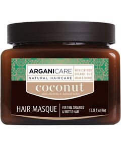Arganicare, Coconut, Hair Treatment Cream Mask, Hydrating & Nourishing, Weekly, 500 ml Matu kopšana