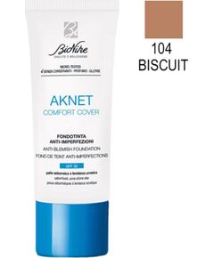 BioNike, Comfort Cover, Matte & Covering, Liquid Foundation, 104, Biscuit, SPF 30, 30 ml Kосметические средства