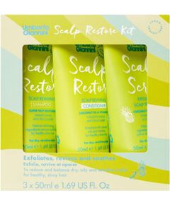 Set Umberto Giannini: Scalp Restore, Vegan & Cruelty-Free, Hair Conditioner, Anti-Dandruff & Soothing, 50 ml + Scalp Restore, Vegan & Cruelty-Free, Hair Shampoo, Anti-Dandruff & Scalp Care, 50 ml + Umberto Giannini, Scalp Scrub, Gentle Exfoliation, 50 ml Matu kopšana