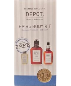 Set Depot: 100 Hair Cleansing No. 103, Pro-Vitamin B5, Hair Shampoo, For Hydration, 250 ml + 200 Hair Treatments No. 202, Botanical Complex, Hair Leave-In Conditioner, For Hydration, 100 ml + 600 Body Solutions No. 601, Botanical Complex, Cleansing, Class Matu kopšana