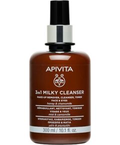 Apivita, 3in1 Milky Cleanser, Cleansing & Hydrating, Cleansing Milk, Face & Eyes, 300 ml Уход за лицом