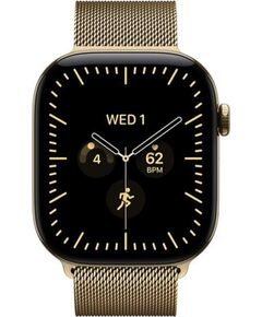 Apple Watch 12, 42 mm, GPS+5G, titanium, Gold Milanese Loop, gold titanium / gold - Smartwatch Smart-Watch Pulksteņi