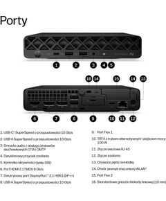 HP EliteDesk 8 Mini G2i AI Ultra 7 356H 16GB DDR5 5600 SSD512 Intel Graphics W11Pro 3Y OnSite Personālie datori
