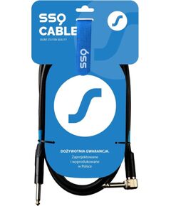 SSQ JMPJMK2 SS-1440 Cable Jack Mono - Jack Mono (90 degree angle) 2 m Black Dažādi vadi