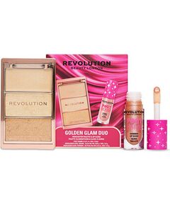 Makeup Revolution Golden Glam Duo - Dárková sada Духи и косметика
